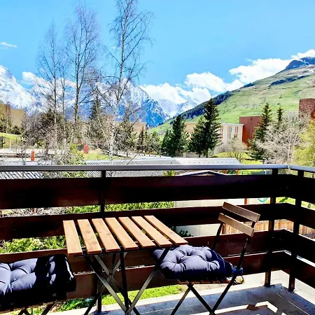 Studio 4 Personnes Au Pied Des Pistes Balcon Vue Montagne شقة لو دوز آلب